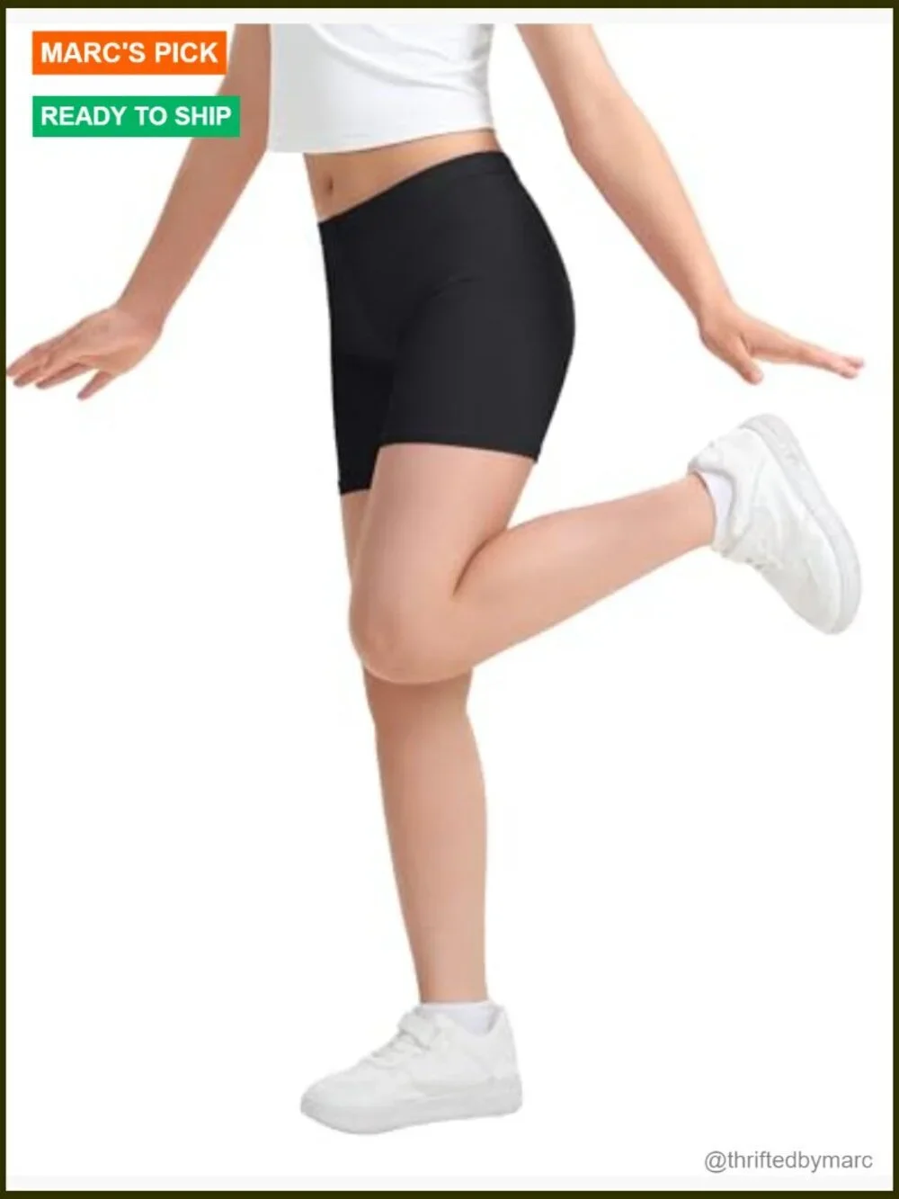 Girls Bike Shorts Cotton Cartwheel Dance Under Dress Shorts 3 Pack
